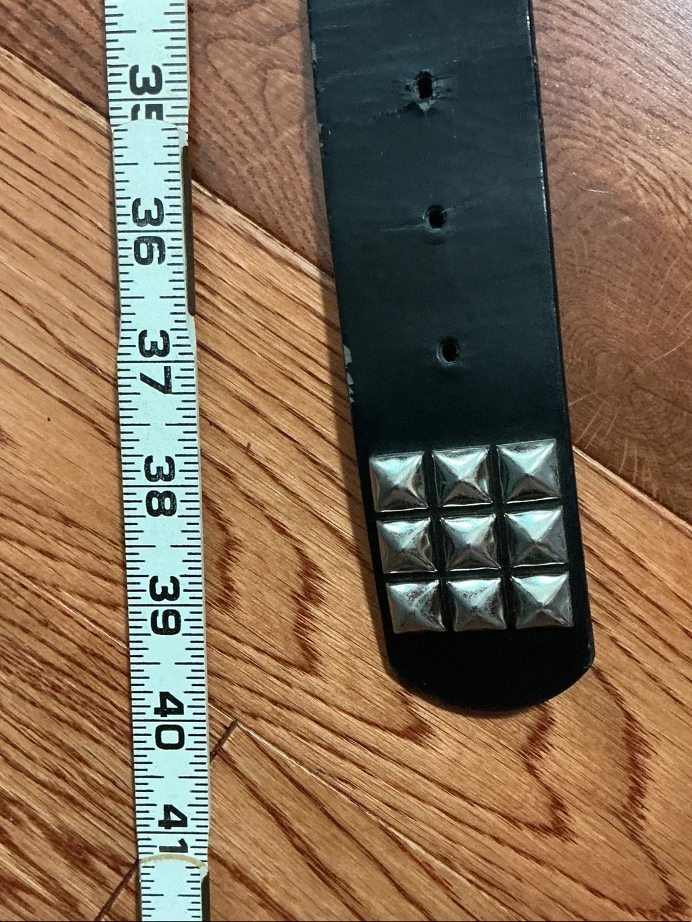 Hot Topic Black Belt with Silver Pyramid Studs